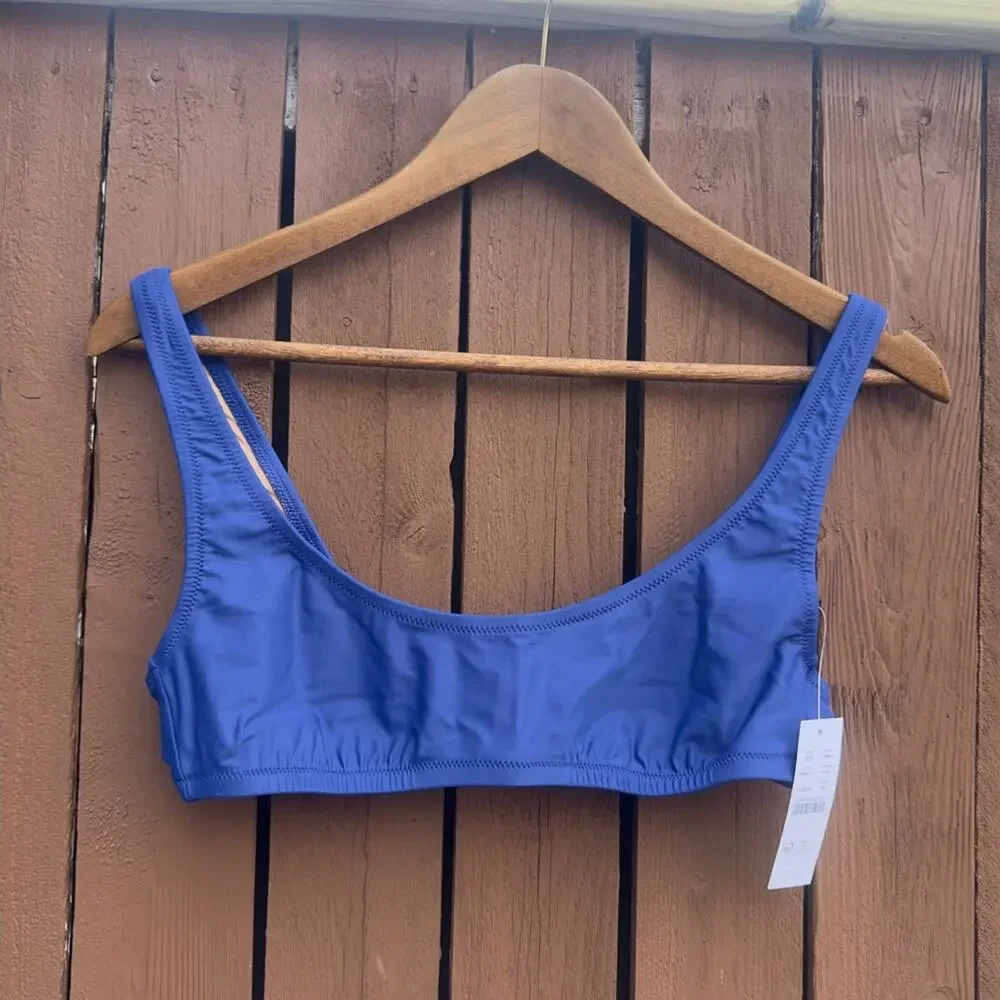 J. Crew | NWT Blue Bathing Suit Bikini Top Size Medium Style BX611